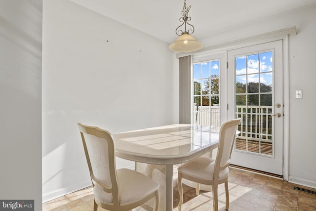 view of dining room