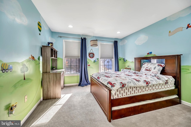 view of carpeted bedroom