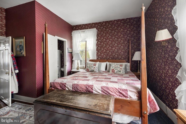 355 Orchard Dr, Mount Jackson, VA 22842 - bedroom featuring wallpapered walls and baseboards