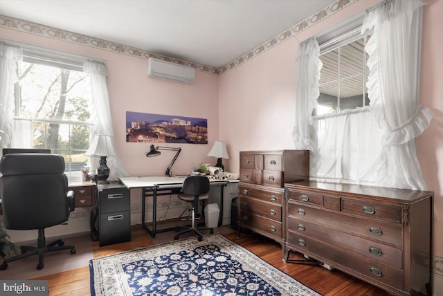 355 Orchard Dr, Mount Jackson, VA 22842 - office space with an AC wall unit and wood finished floors