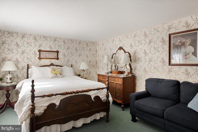 view of carpeted bedroom