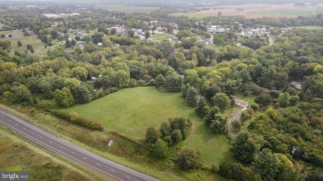 bird's eye view with a rural view