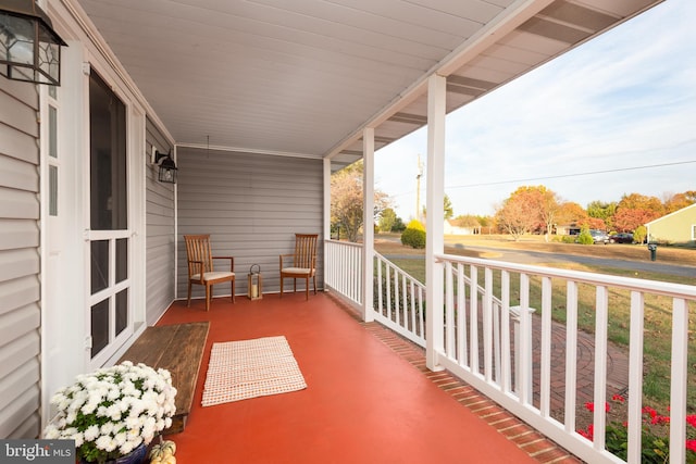 balcony with a porch