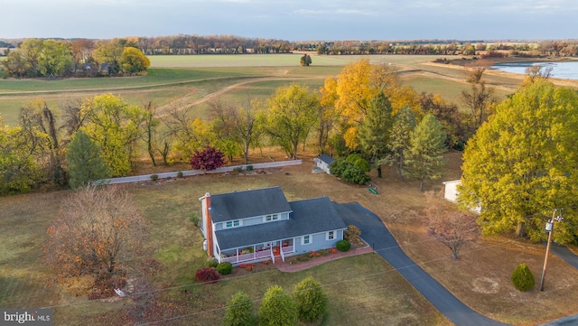 bird's eye view featuring a rural view