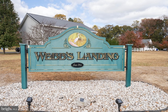 view of community sign