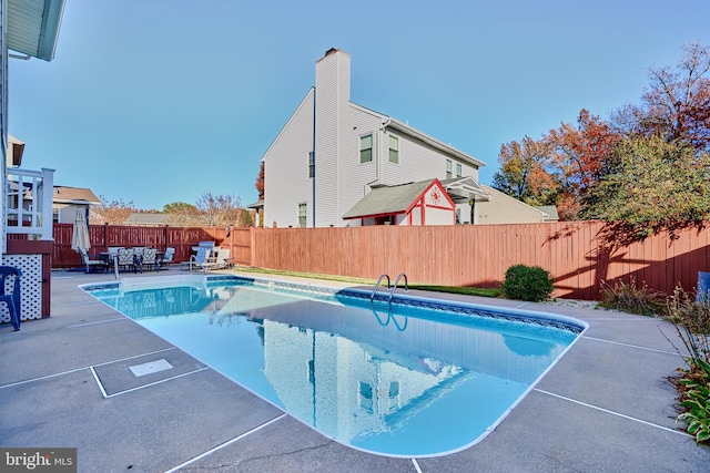 view of pool with a patio area