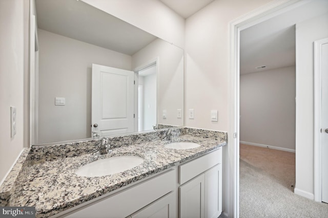 bathroom with vanity