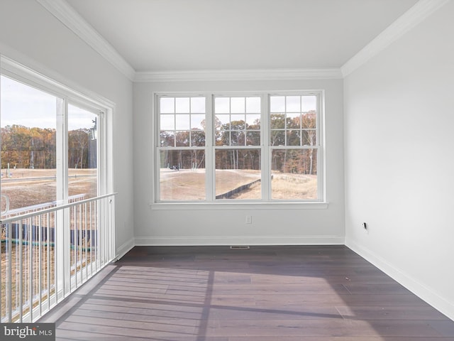 240 Baldy Ln, Middletown, DE 19709 - unfurnished room featuring crown molding, baseboards, and dark wood-style floors