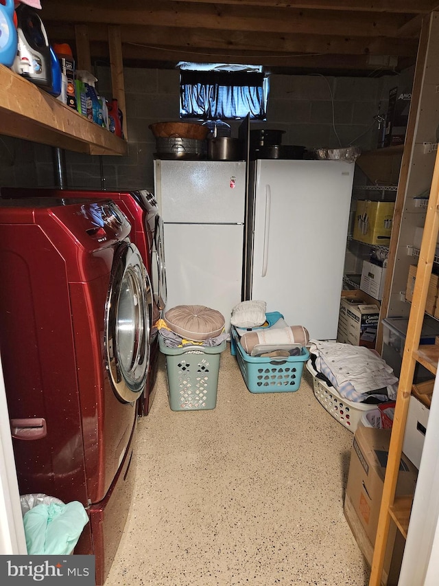 washroom featuring separate washer and dryer