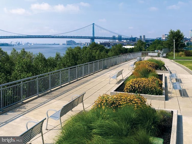 view of home's community featuring a water view