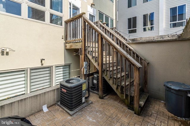1538 Ogden St Unit 2A, Philadelphia, PA 19130 - exterior space featuring central AC, stucco siding, and a patio
