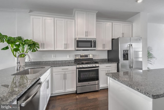 kitchen featuring white cabinetry, sink, and stainless steel appliances