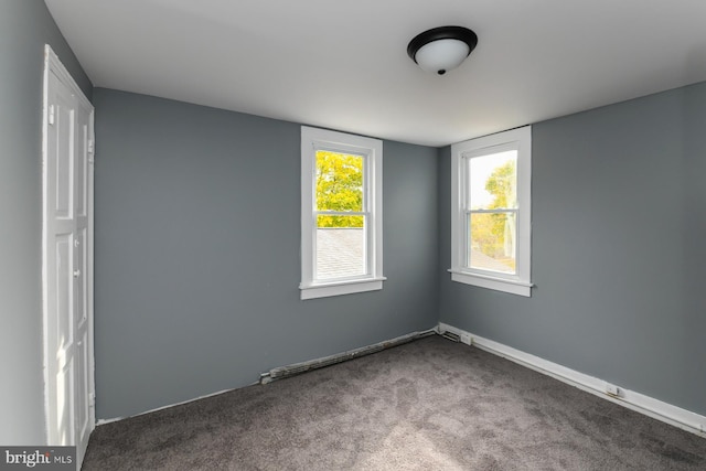 view of carpeted spare room