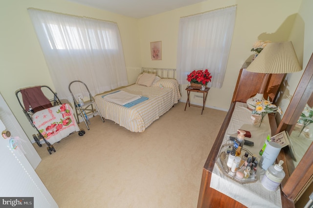 bedroom featuring carpet flooring