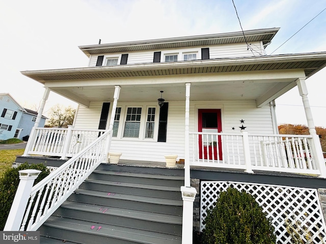 view of front of house with a porch