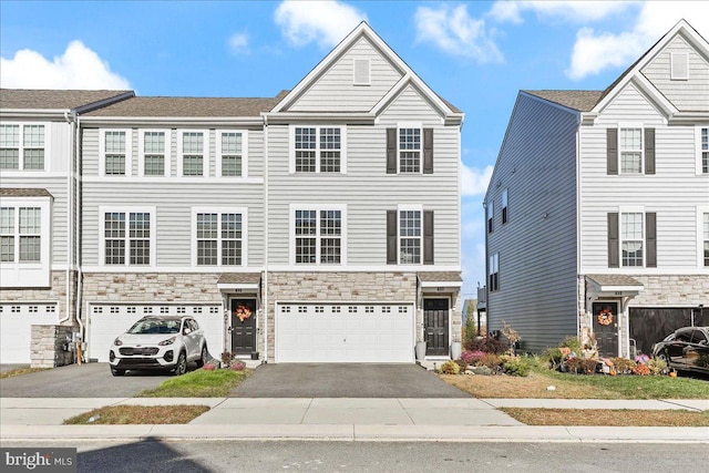 view of property featuring a garage