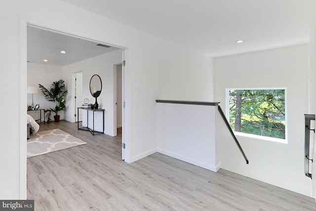 entryway with light wood-type flooring