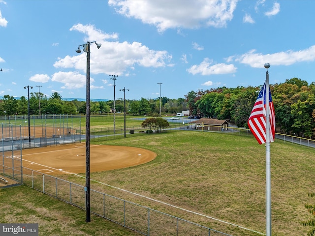 surrounding community featuring a lawn