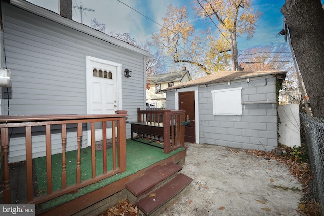 view of wooden deck