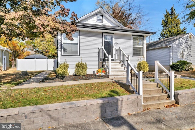 view of bungalow-style home