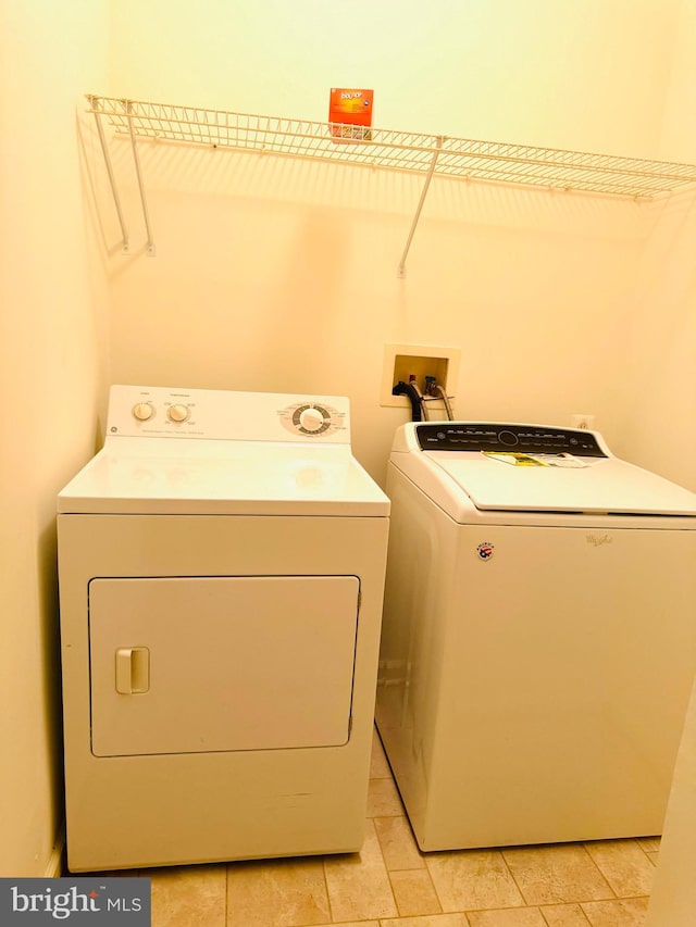 laundry area featuring washer and dryer