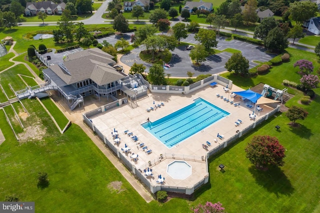 9 Glade Farm Dr, Rehoboth Beach, DE 19971 - aerial view of a pool