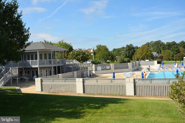 9 Glade Farm Dr, Rehoboth Beach, DE 19971 - view of yard with a patio and a community pool