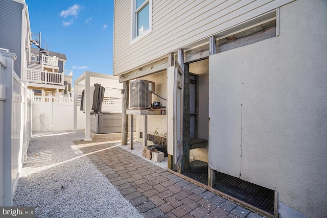 view of patio / terrace with central AC unit