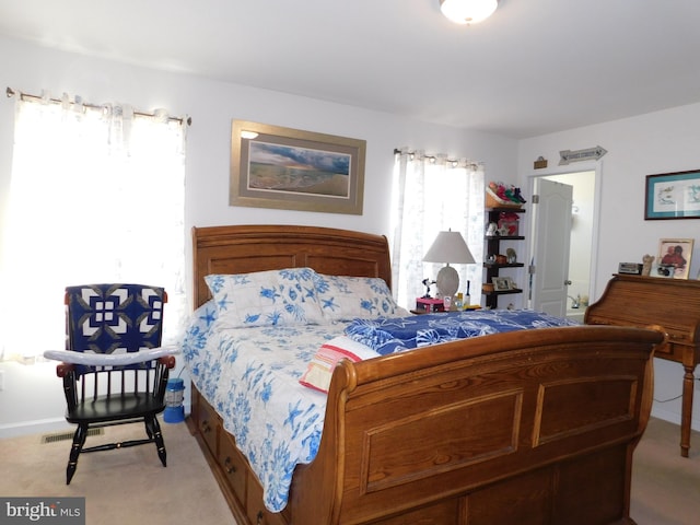 view of carpeted bedroom