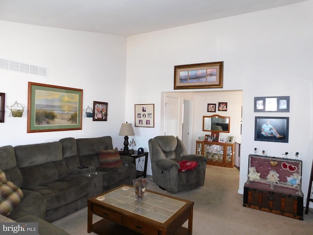 view of carpeted living room