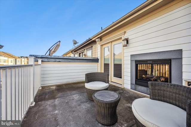 view of patio with a balcony