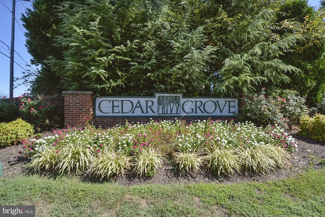 view of community sign