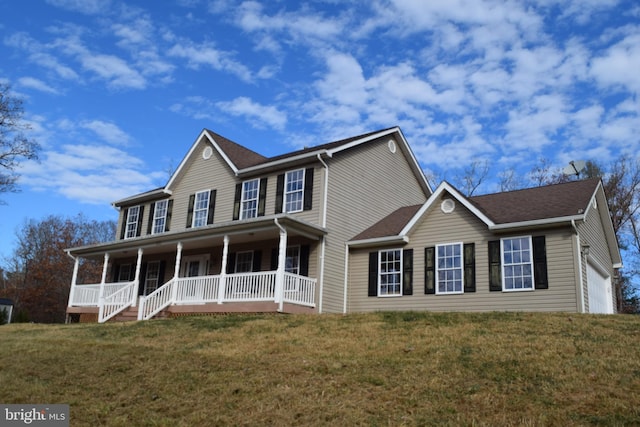 531 Washout Ln, Winchester, VA 22603 - colonial house featuring a porch and a front lawn