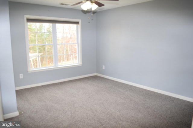 531 Washout Ln, Winchester, VA 22603 - carpeted empty room featuring visible vents, baseboards, and a ceiling fan