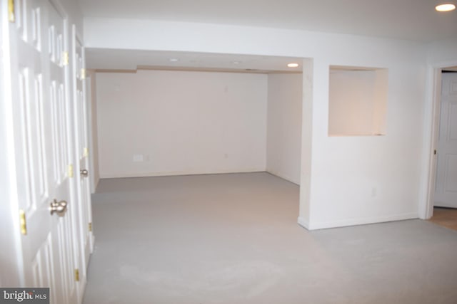 interior space with light colored carpet