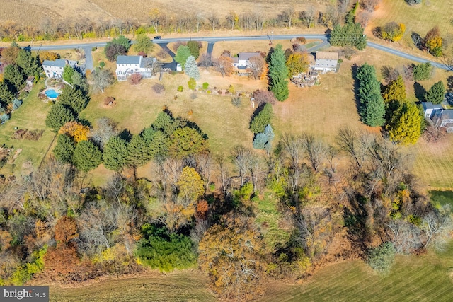 bird's eye view featuring a rural view