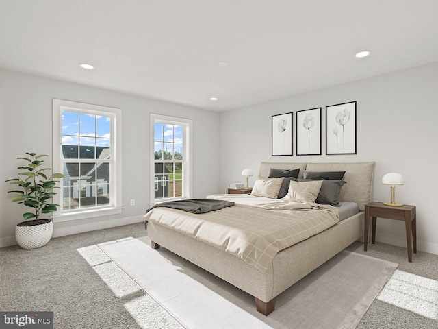 view of carpeted bedroom