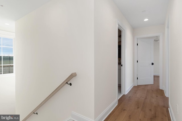 hallway featuring light hardwood / wood-style flooring