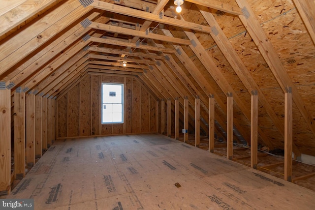 view of attic