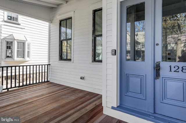 view of doorway to property