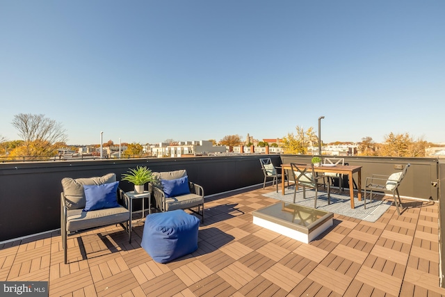 view of patio with a balcony