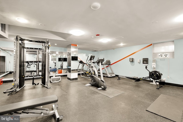 view of exercise room