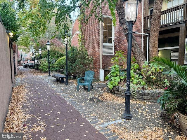 view of community with a patio area