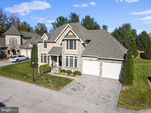 view of front of house with a front yard