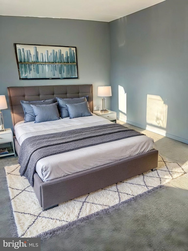 bedroom with carpet floors