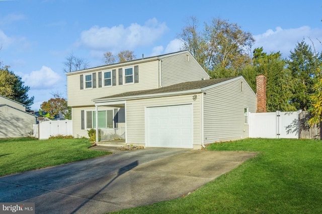 view of front of property with a front lawn