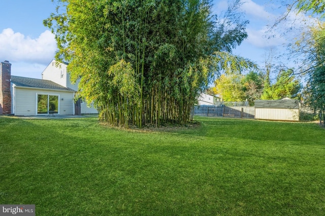 view of yard with a patio area