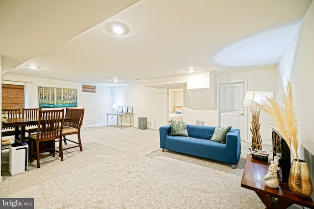 view of carpeted living room