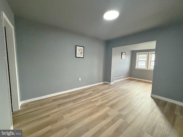 interior space with light hardwood / wood-style floors