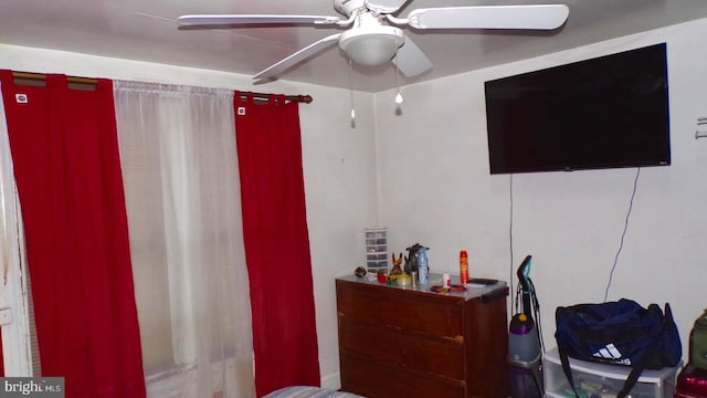 bedroom with ceiling fan